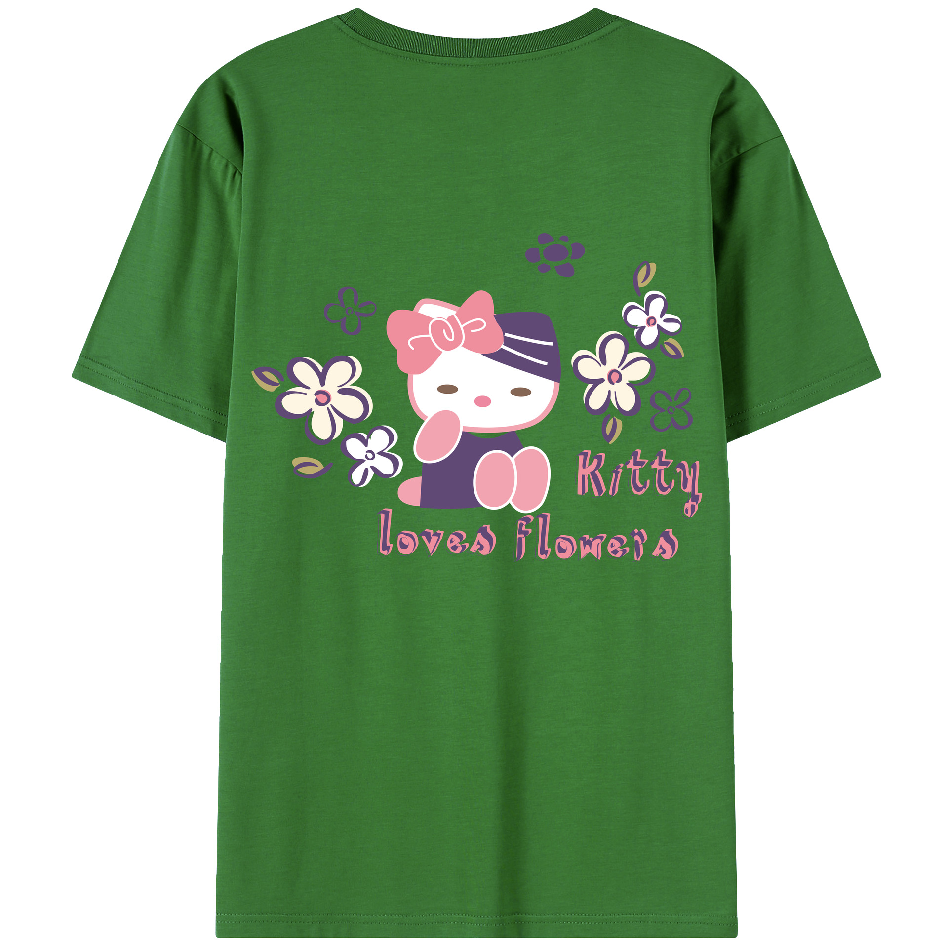 （画像用） Hello Kitty ハローキティ レディース半袖Tシャツ(バックプリント)